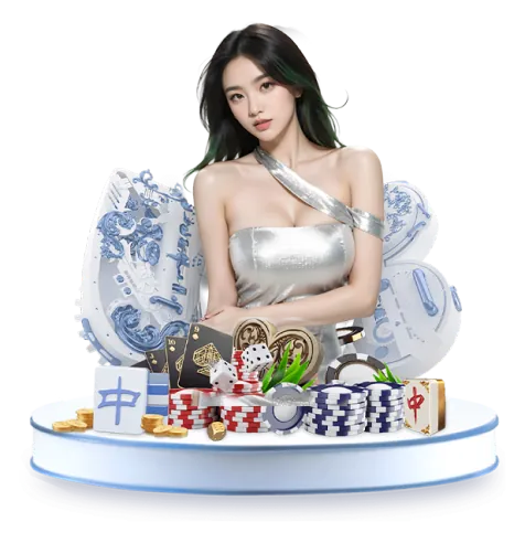 Người chơi poker bet chiến thắng với cúp và chip, thể hiện sự thành công và thành tựu.
